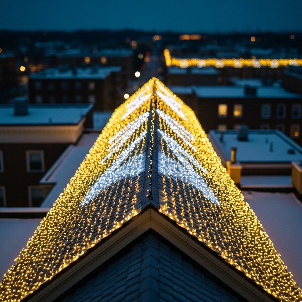 Professional roofline lighting