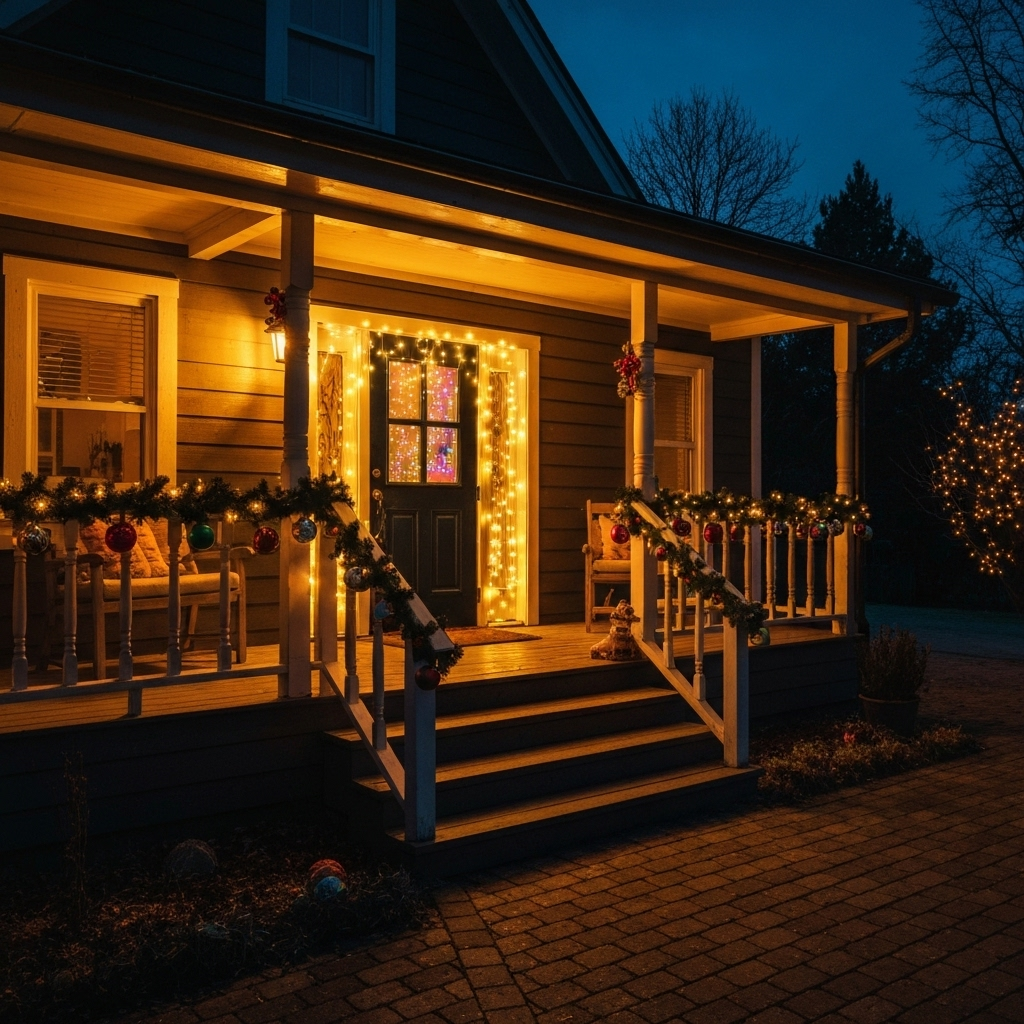 Warm entrance lighting